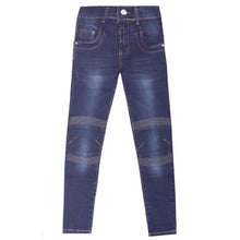 Charger l&#39;image dans la galerie, Jeans pour fille coupe slim - Marshall Y-49  - Fermée par bouton + zip  - Coupe : Slim  - Strass au bas de jambe   Vendu par paquet de 6 pièces - Taille du 4 ans au 14 ans  Composition 71% coton 27% polyester 2% elasthane
